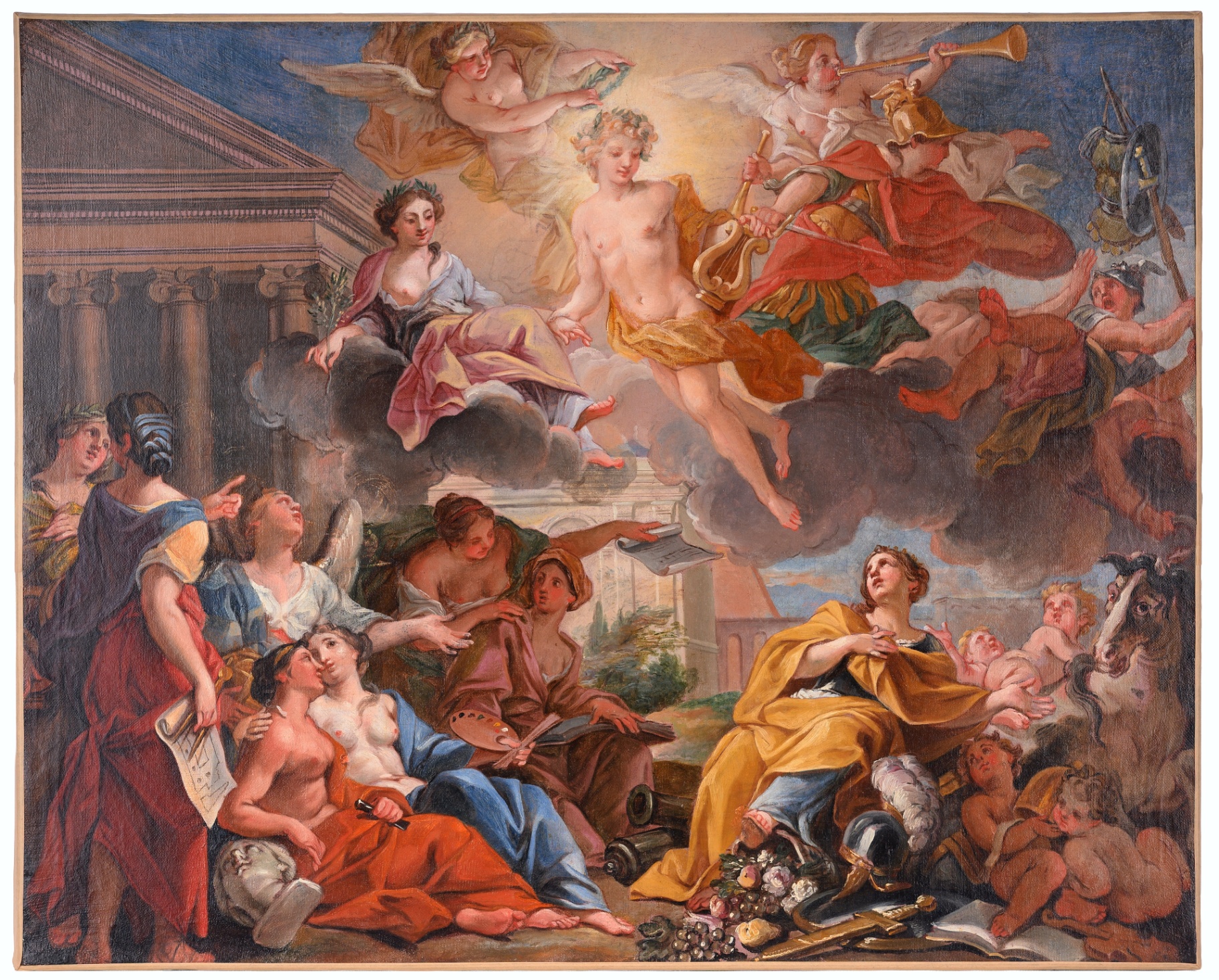Alexandre Ubelesqui, a rare sketch for a morceau de réception at the Académie Royale